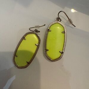 Kendra Scott yellow earrings with box